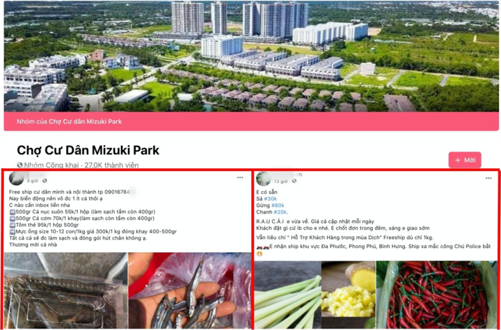 Nhộn nhịp chợ online ở chung cư trong những ngày TP.HCM giãn cách xã hội - 1