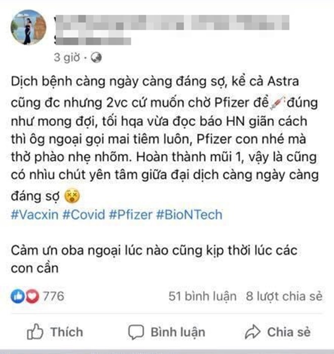 Cô gái khoe được tiêm vaccine Pfizer ‘nhờ quan hệ’, giám đốc BV Hữu nghị nói gì? - 1