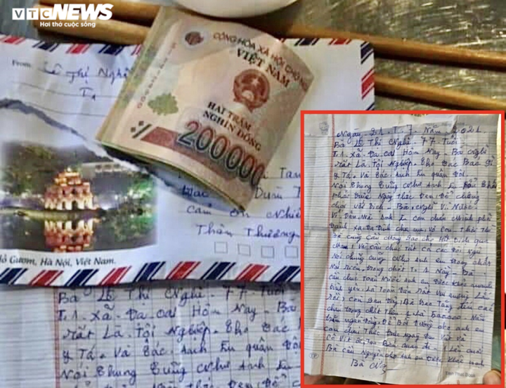 Cụ bà 77 tuổi ở Lâm Đồng viết thư tay, gửi tiền ủng hộ tuyến đầu chống dịch - 1