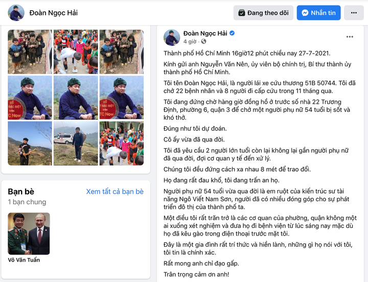 TP.HCM: Quận 3 xác minh thông tin ông Đoàn Ngọc Hải đăng trên Facebook - 1