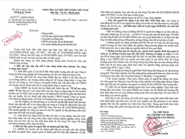 Bắc Ninh thực hiện mô hình 'cùng ăn, cùng ở, cùng làm' tại các doanh nghiệp - 1