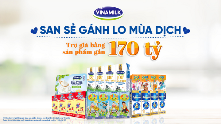 Vinamilk hỗ trợ quà tặng gần 170 tỷ đồng trợ giá mùa dịch - 1