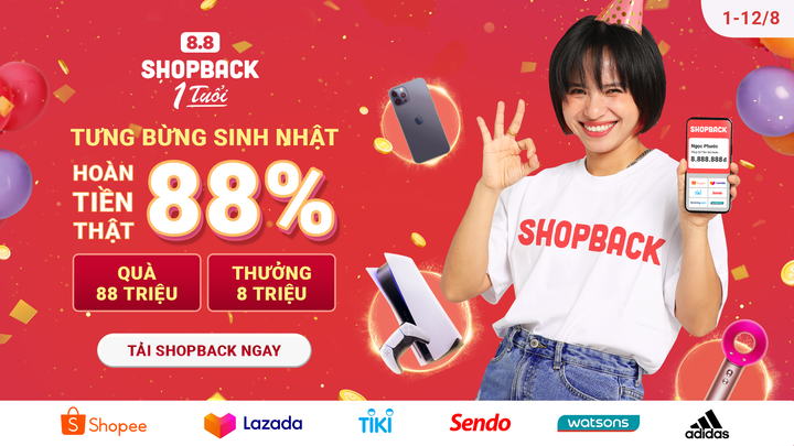 ShopBack Việt Nam tung nhiều ưu đãi kỷ niệm một năm hoạt động - 1
