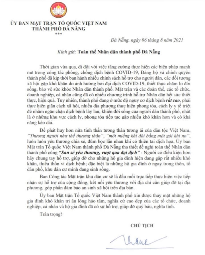 Đà Nẵng kêu gọi người có điều kiện giúp đỡ hộ khó khăn trong khu dân cư - 2