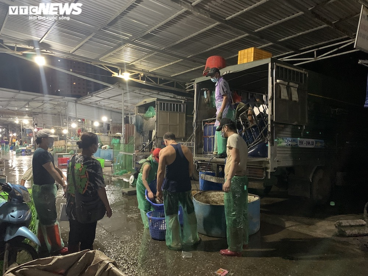 Ảnh: Chợ cá lớn nhất Hà Nội hoang vắng, tiểu thương nghỉ quá nửa vì COVID-19 - 16