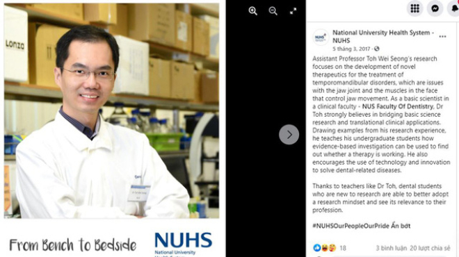 ‘Bác sĩ Khoa’ lấy cắp ảnh đại diện của PGS danh tiếng Singapore - 2