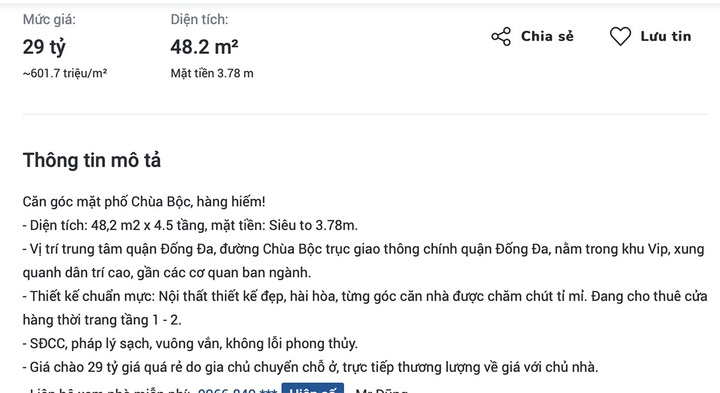 Hà Nội: Giá nhà mặt phố Chùa Bộc tăng dựng đứng sau tin sắp được giải tỏa - 1