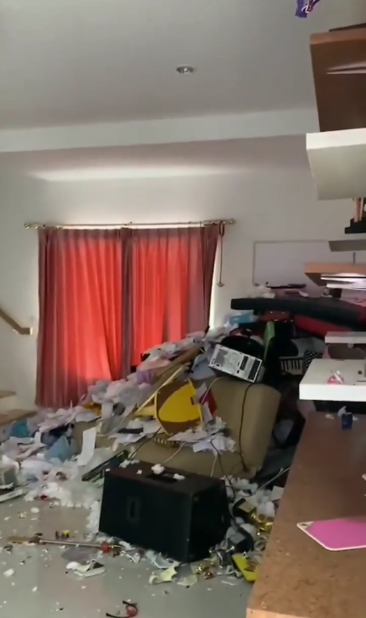 Năn nỉ vợ cho bồ nhí dọn vào ở chung bất thành, chồng phá nát nhà thành bãi rác - 2