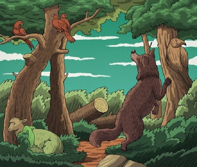 Có bao nhiêu con vật trong bức tranh? - 1