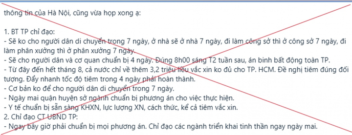 Hà Nội bác tin 'không cho người dân di chuyển trong 7 ngày' - 1