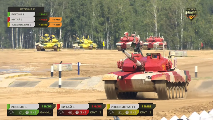 Tank Biathlon 2021: Xe tăng Nga mở màn ấn tượng, Trung Quốc bắn hụt 2 mục tiêu - 2