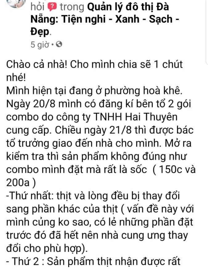  Công ty Hai Thuyên giao thịt bốc mùi hôi cho dân, Đà Nẵng chỉ đạo tạm dừng - 2