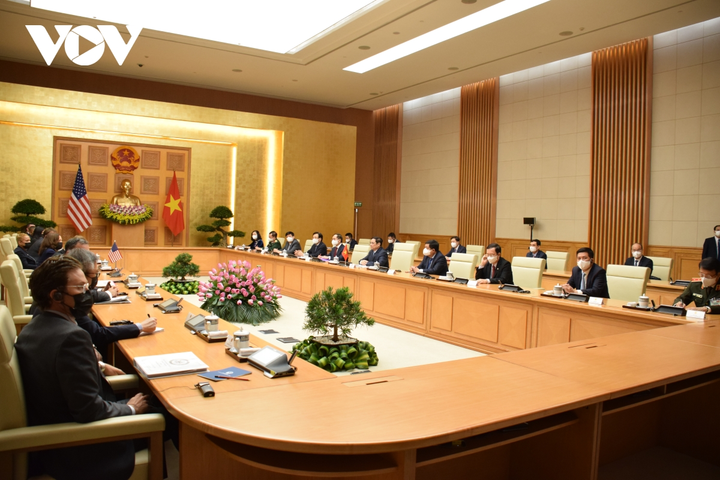 Thủ tướng Phạm Minh Chính tiếp Phó Tổng thống Mỹ Kamala Harris - 5