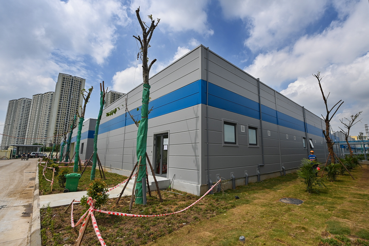 Ảnh: Bệnh viện dã chiến điều trị COVID-19 lớn nhất Hà Nội trước ngày hoạt động - 10