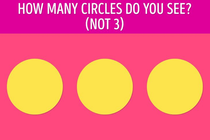 Thử thách thị giác: Có bao nhiêu hình tròn trong ảnh, lưu ý đáp án không phải 3 - 1