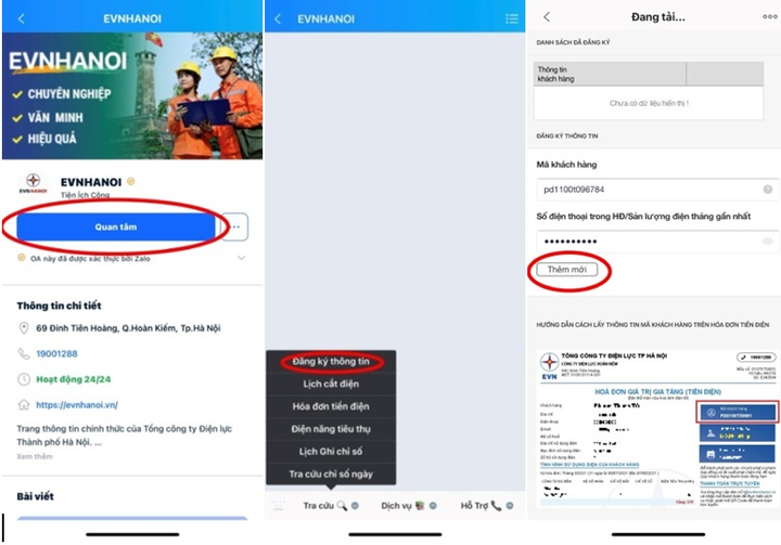 Hướng dẫn sử dụng ứng dụng EVNHANOI trên Zalo cho người tiêu dùng - 2