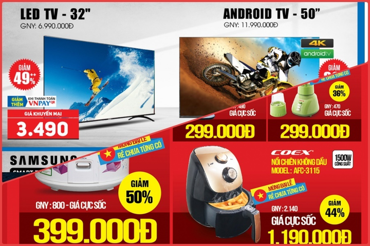 Đóng cửa phòng chống dịch, cửa hàng, siêu thị vẫn tung khuyến mãi lớn mừng 2/9 - 1