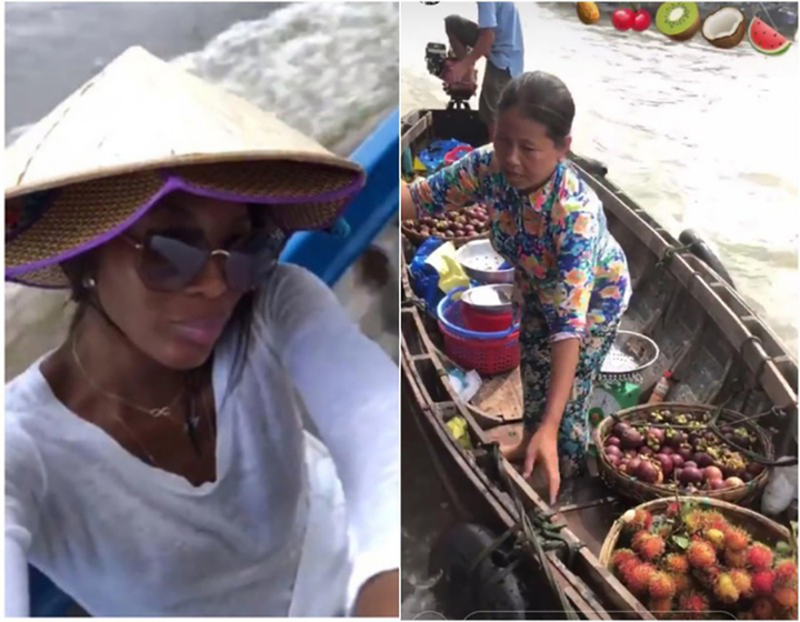 Sao ngoại ‘nhập gia tùy tục’ ở Việt Nam: Lái xe máy, đội nón lá đi chợ nổi - 4