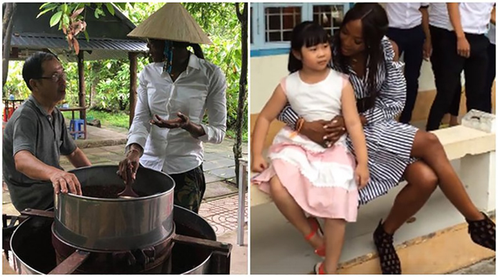 Sao ngoại ‘nhập gia tùy tục’ ở Việt Nam: Lái xe máy, đội nón lá đi chợ nổi - 5