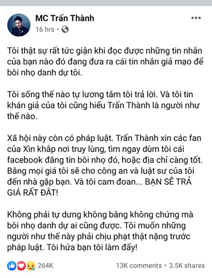 3 lần xử đẹp scandal của Trấn Thành, đặc biệt lùm xùm ăn chặn tiền từ thiện - 5