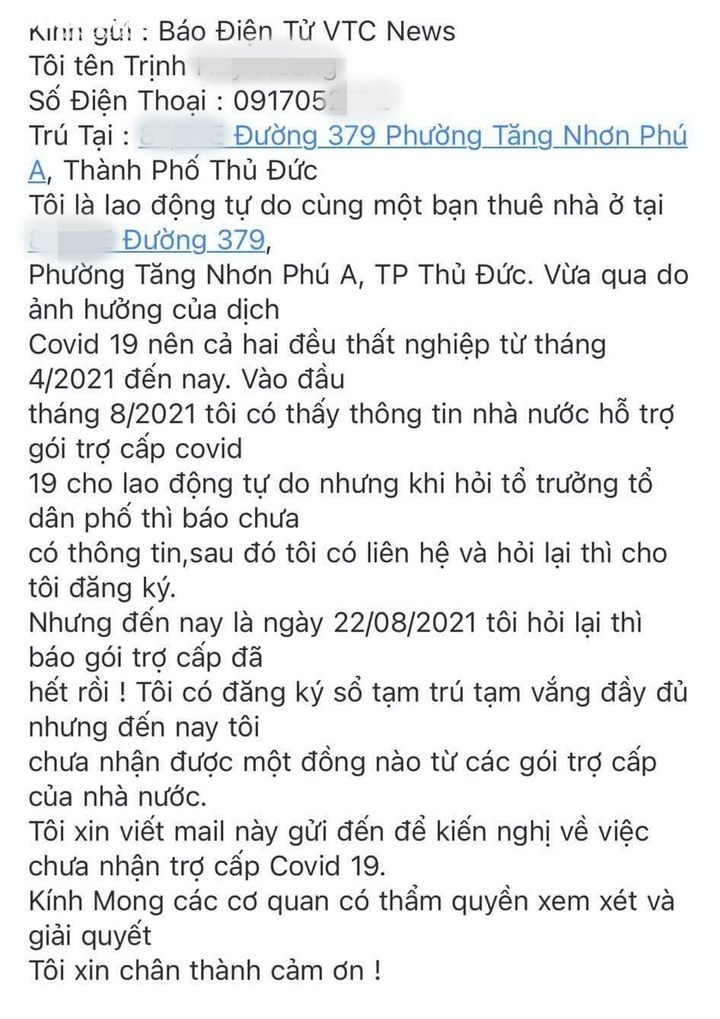 Người dân 3 tháng thất nghiệp không nhận được hỗ trợ, chính quyền đến tận nơi - 1