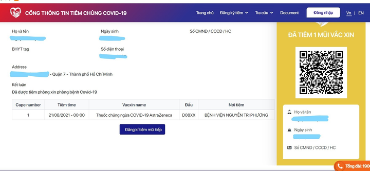 Nhiều người tiêm đủ 2 mũi vaccine nhưng Sổ sức khoẻ điện tử chỉ cập nhật 1 mũi - 2