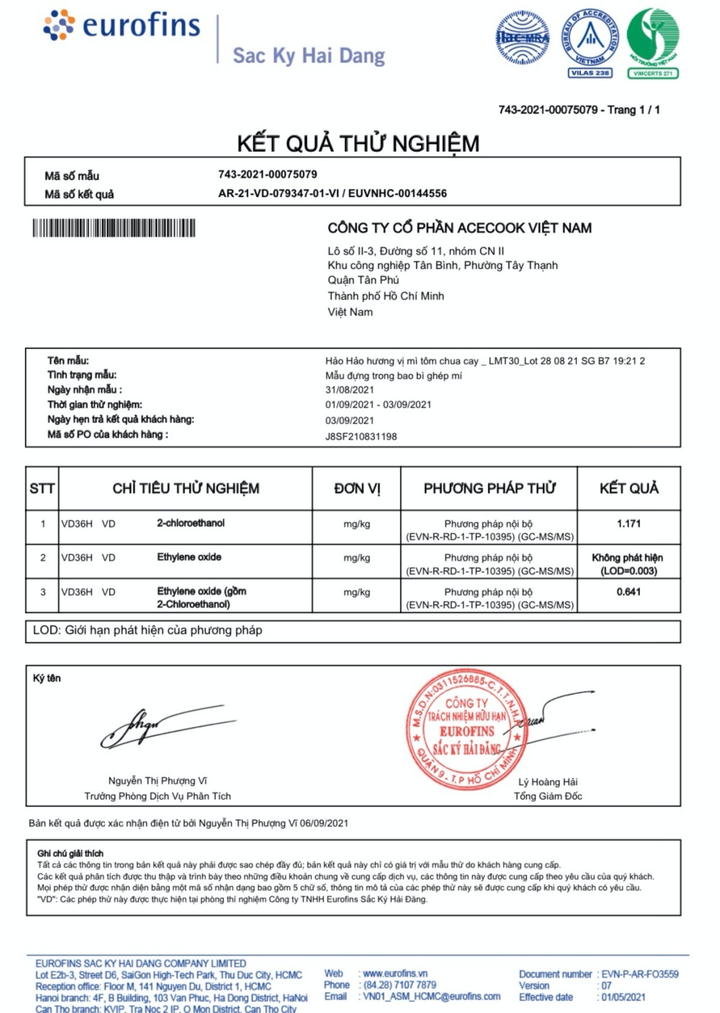 Acecook giải thích lý do mì Hảo Hảo, miến Good bị thu hồi tại EU - 1