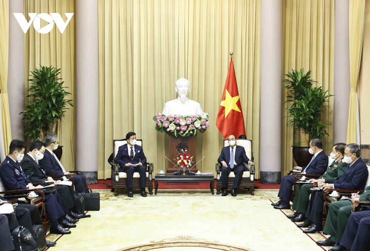 Chủ tịch nước Nguyễn Xuân Phúc tiếp Bộ trưởng Quốc phòng Nhật Bản - 3