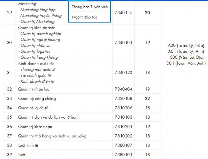 Đại học đầu tiên ở TP.HCM công bố điểm chuẩn - 4