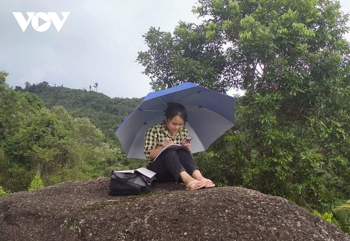 Học trò vùng cao đùm cơm, đi bộ hàng chục cây số 'hứng sóng' học online - 2