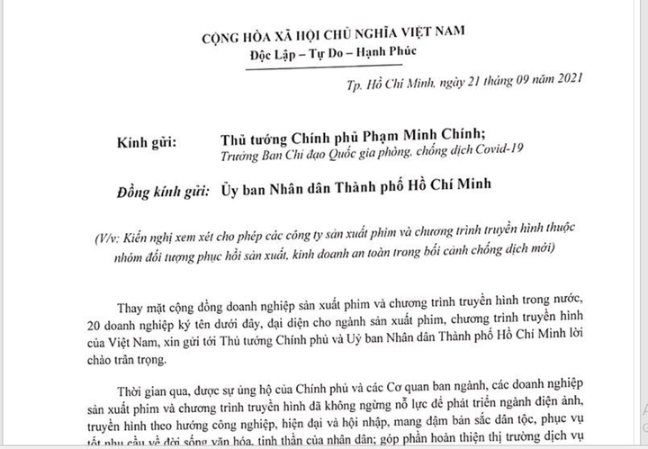 20 doanh nghiệp sản xuất phim 'kêu cứu' Thủ tướng xin hoạt động trở lại - 1