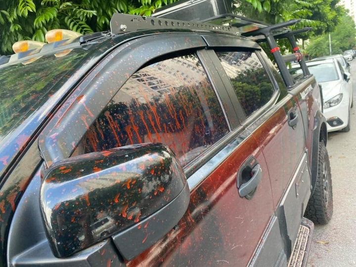 Công an Hà Nội điều tra vụ hàng loạt ô tô bị tạt sơn ở khu đô thị Trung Văn - 2