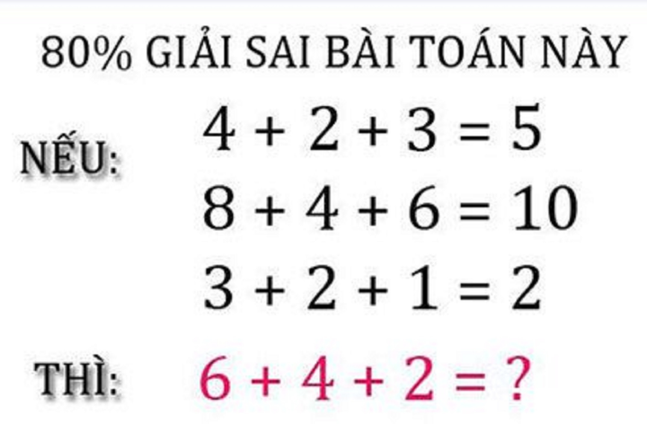 Thử thách IQ: Phép toán có mỗi tính cộng nhưng vẫn khiến nhiều người bó tay - 1