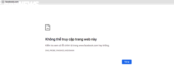 Facebook bị lỗi toàn cầu - 1