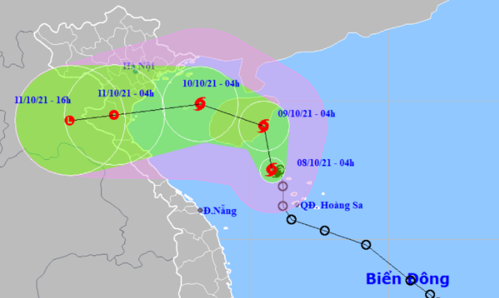 Bão số 7 giật cấp 10 ngay trên quần đảo Hoàng Sa, Bắc và Trung Bộ mưa lớn - 1