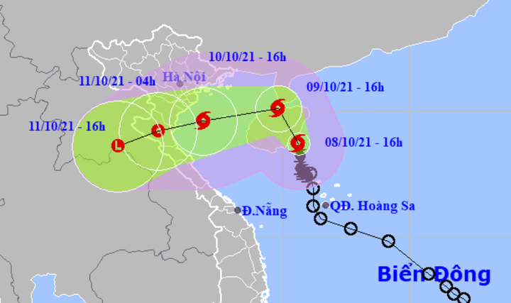 Bão số 7 giật cấp 11, liên tục đổi hướng trước khi vào đất liền - 1