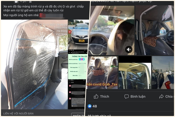 GrabCar hoạt động trở lại, tài xế đồng loạt lắp tấm chắn phòng dịch - 2