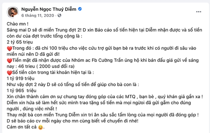 Muôn kiểu minh bạch tiền từ thiện: Thủy Tiên chỉ 1 tờ A4, Thúy Diễm gọn nhẹ hơn - 8