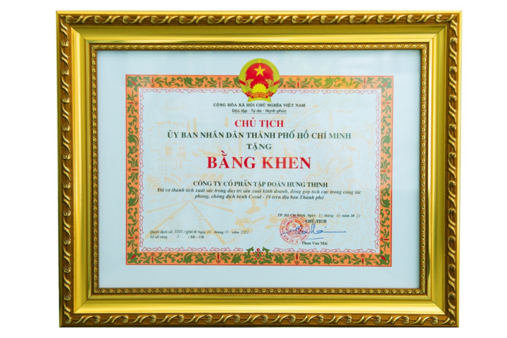 Tập đoàn Hưng Thịnh nhận bằng khen của UBND TP.HCM - 2