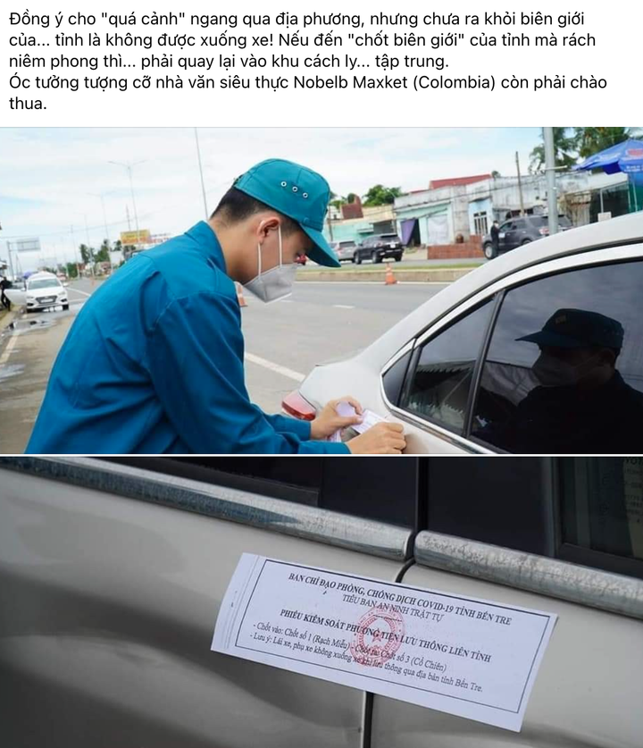 Tràn ngập hình ảnh niêm phong xe qua địa bàn, GĐ Sở Y tế Bến Tre lên tiếng - 1
