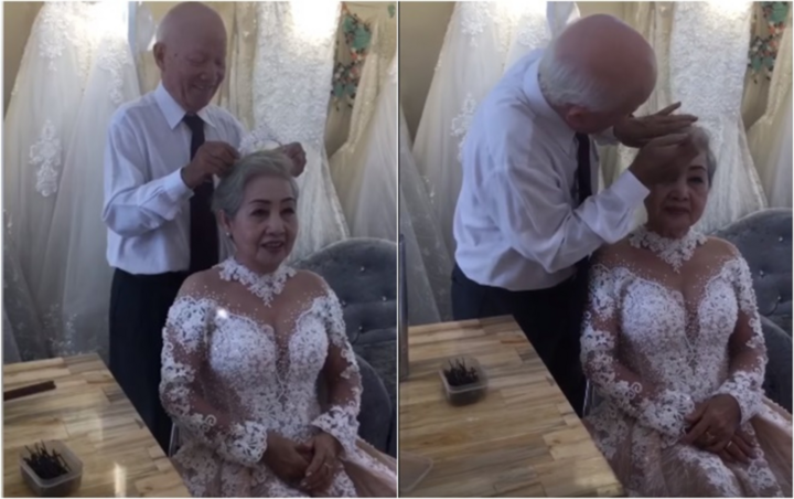 Tan chảy với clip cụ ông giúp vợ trang điểm để chụp ảnh kỷ niệm 50 năm ngày cưới - 2