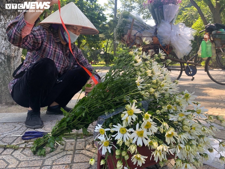 'Đặc sản' cúc họa mi đầu mùa xuống phố, chị em Hà thành xôn xao - 11