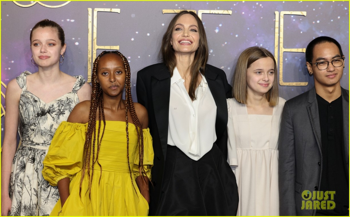 Ảnh: 5 con của Angelina Jolie mặc đẹp, cùng mẹ dự công chiếu phim - 3