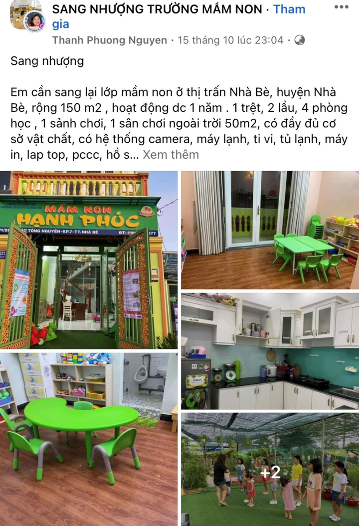 Không gánh được chi phí, nhiều chủ cơ sở mầm non ở TP.HCM phải rao bán trường - 1