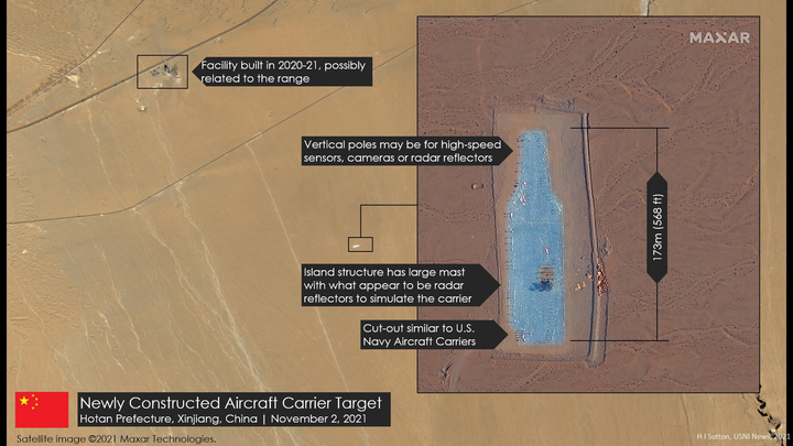 Phát hiện mô hình tàu sân bay Mỹ thứ hai ở sa mạc Trung Quốc - 1