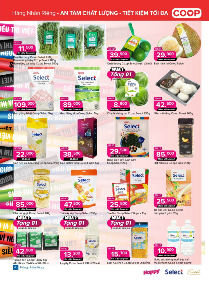 Dòng nhãn Co.op Select và Co.op Happy tưng bừng khuyến mãi mua 1 tặng 1 - 1