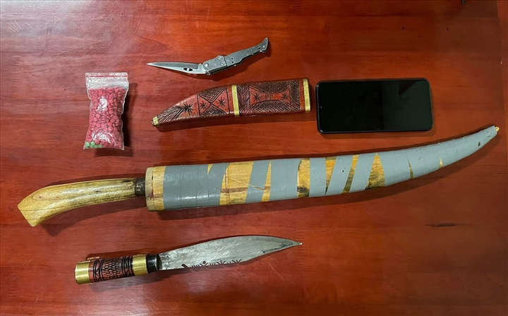 Bắt nam thanh niên mang vũ khí vận chuyển hơn 600 viên ma túy - 1