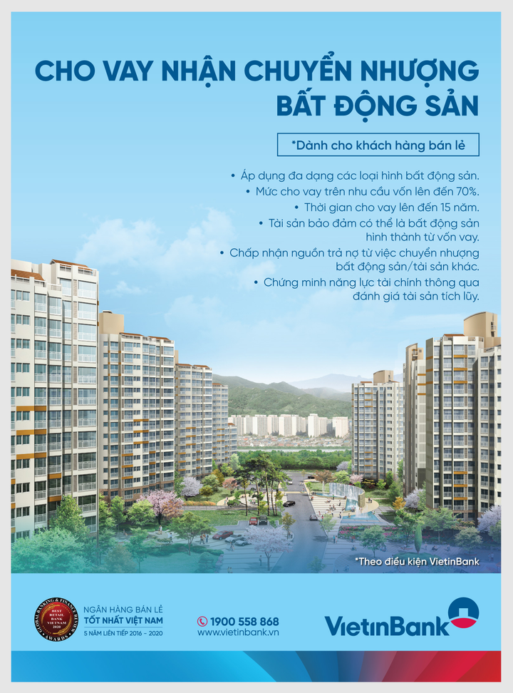 Ưu đãi cho vay nhận chuyển nhượng bất động sản tại VietinBank - 1