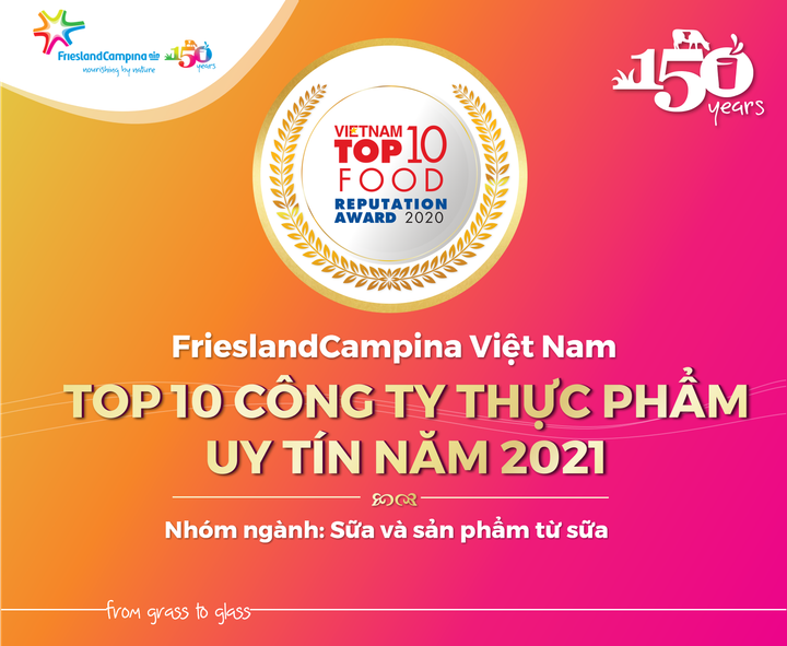 Frieslandcampina đạt nhiều giải thưởng uy tín trong năm 2021 - 2