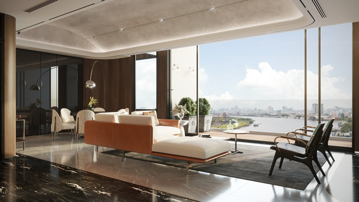 Không gian sống 'đỉnh cao' tại penthouse view sông Sài Gòn - 1